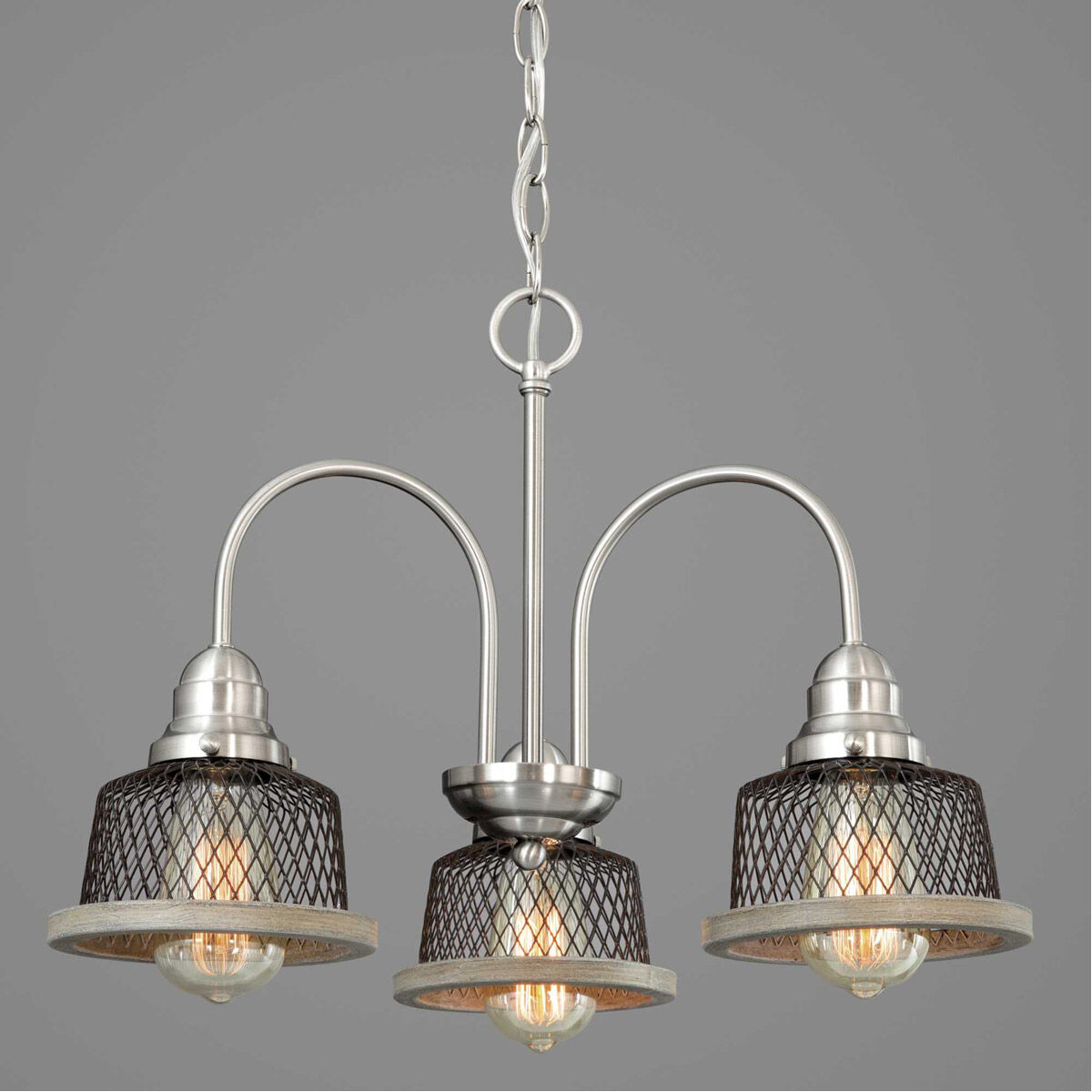 Tilley 3 Light 20 inch Brushed Nickel Chandelier Ceiling Light